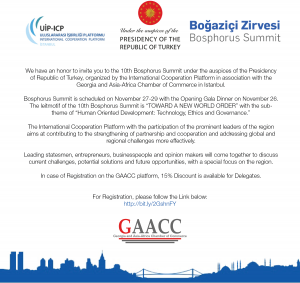 GAACC is an Associate of the 10th Bosphorus Summit