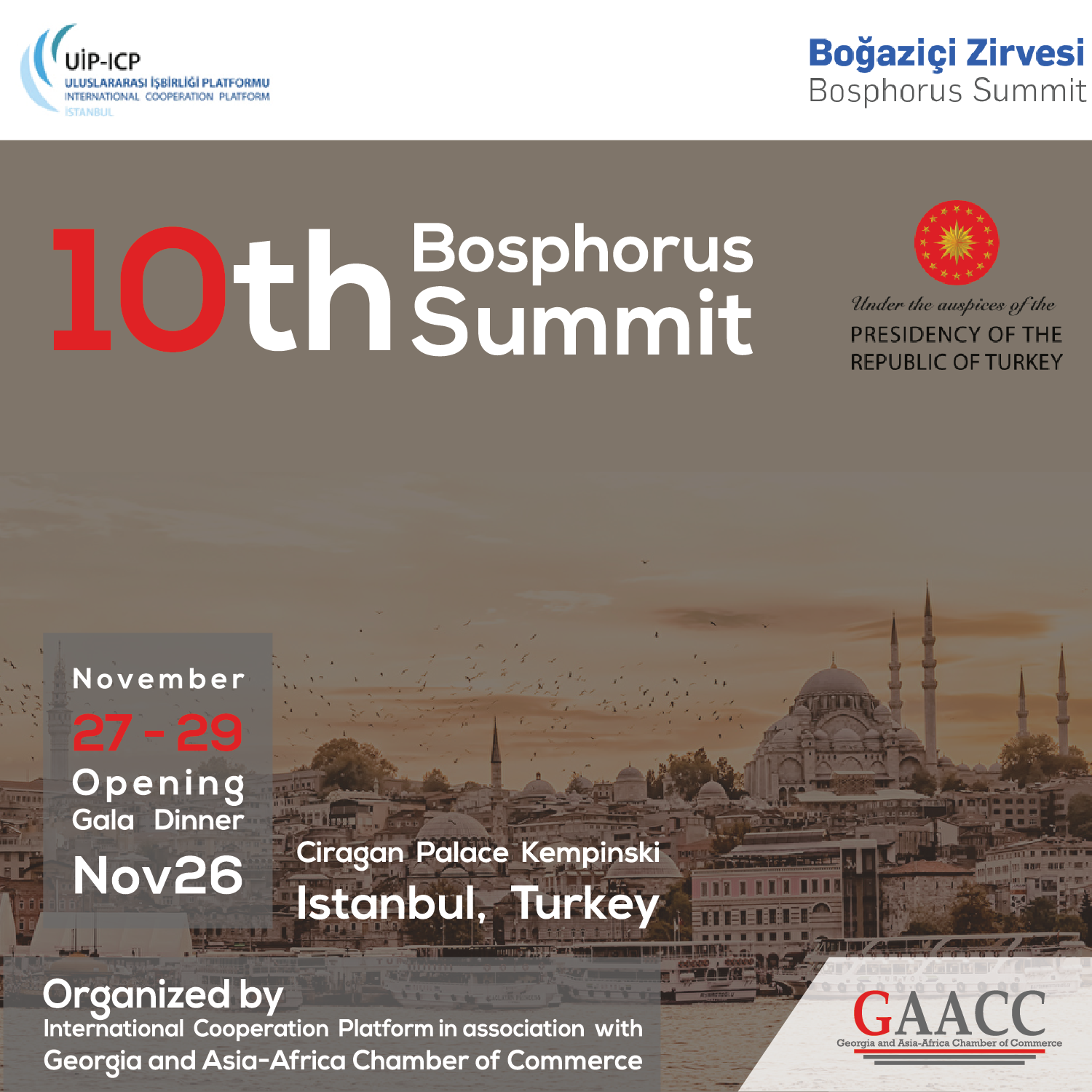GAACC invites you to the 10th Bosphorus Summit